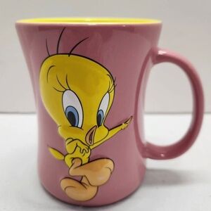 Tweety Bird Looney Tunes XPRESS Coffee Cup Mug 2006 Warner Bros. Pink Yellow